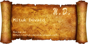 Mituk Dévald névjegykártya